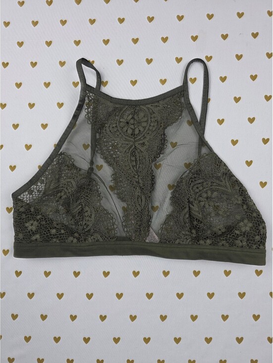 Victoria's Secret Other - Victorias Secret medium Sage Green Sheer Bralette Bra Top Tank